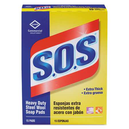 S.O.S. Steel Wool Soap Pad, PK15 88320BX